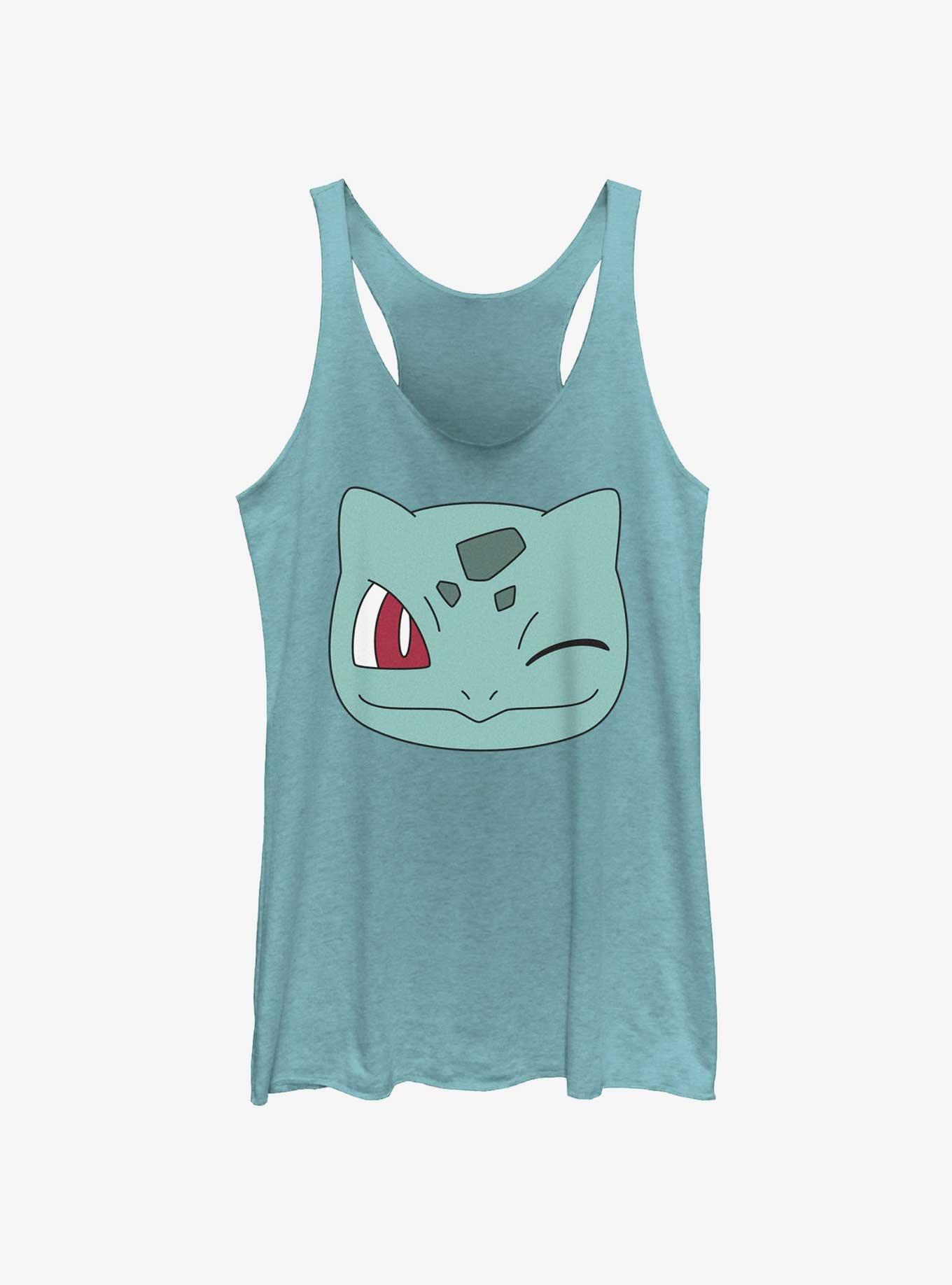 Pokemon Bulbasaur Wink Face Girls Tank, TAHI BLUE, hi-res