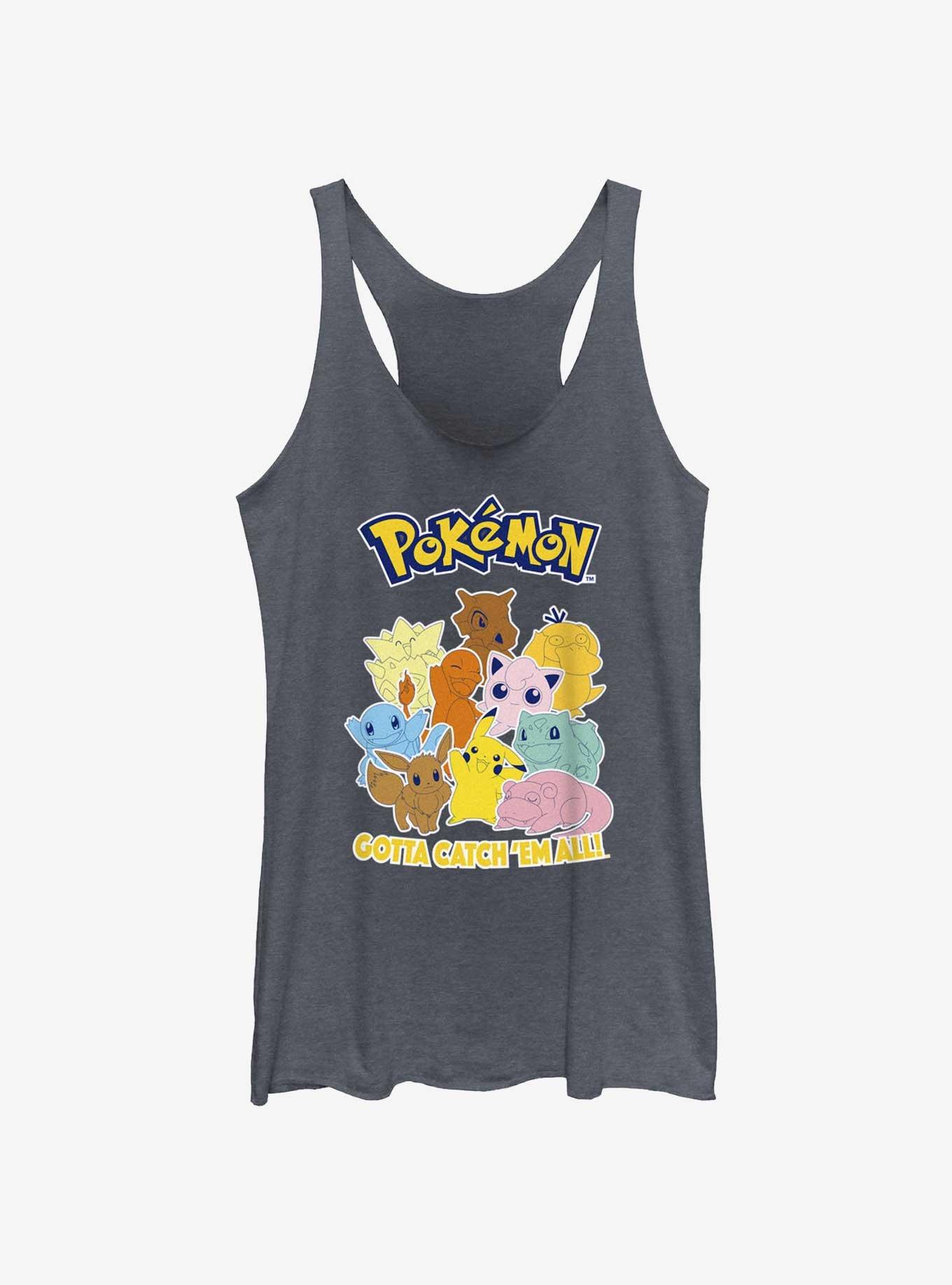 Pokemon Gotta Catch 'Em All Girls Tank, NAVY HTR, hi-res