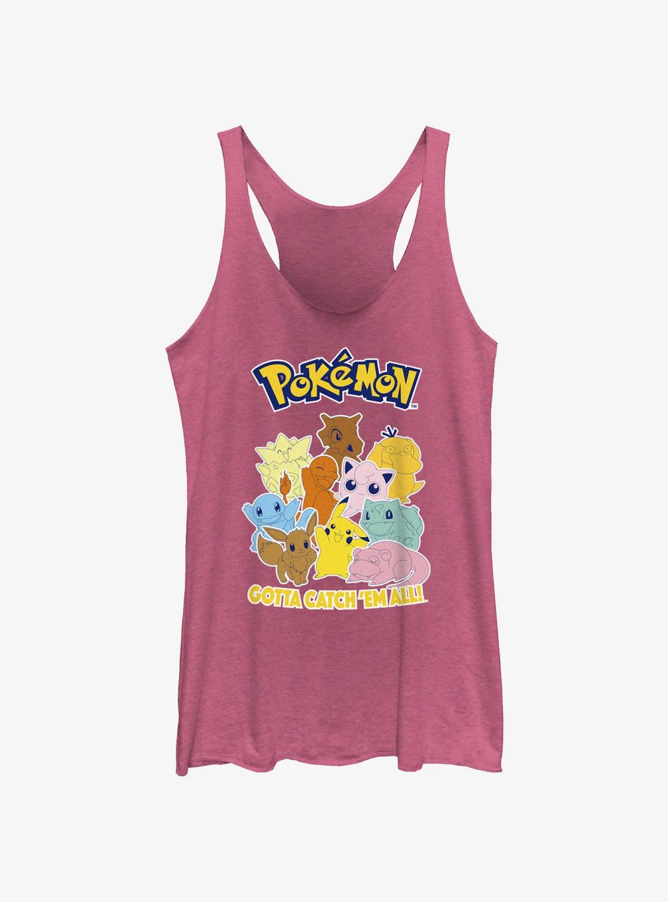 Pokemon Gotta Catch 'Em All Girls Tank, PINK HTR, hi-res