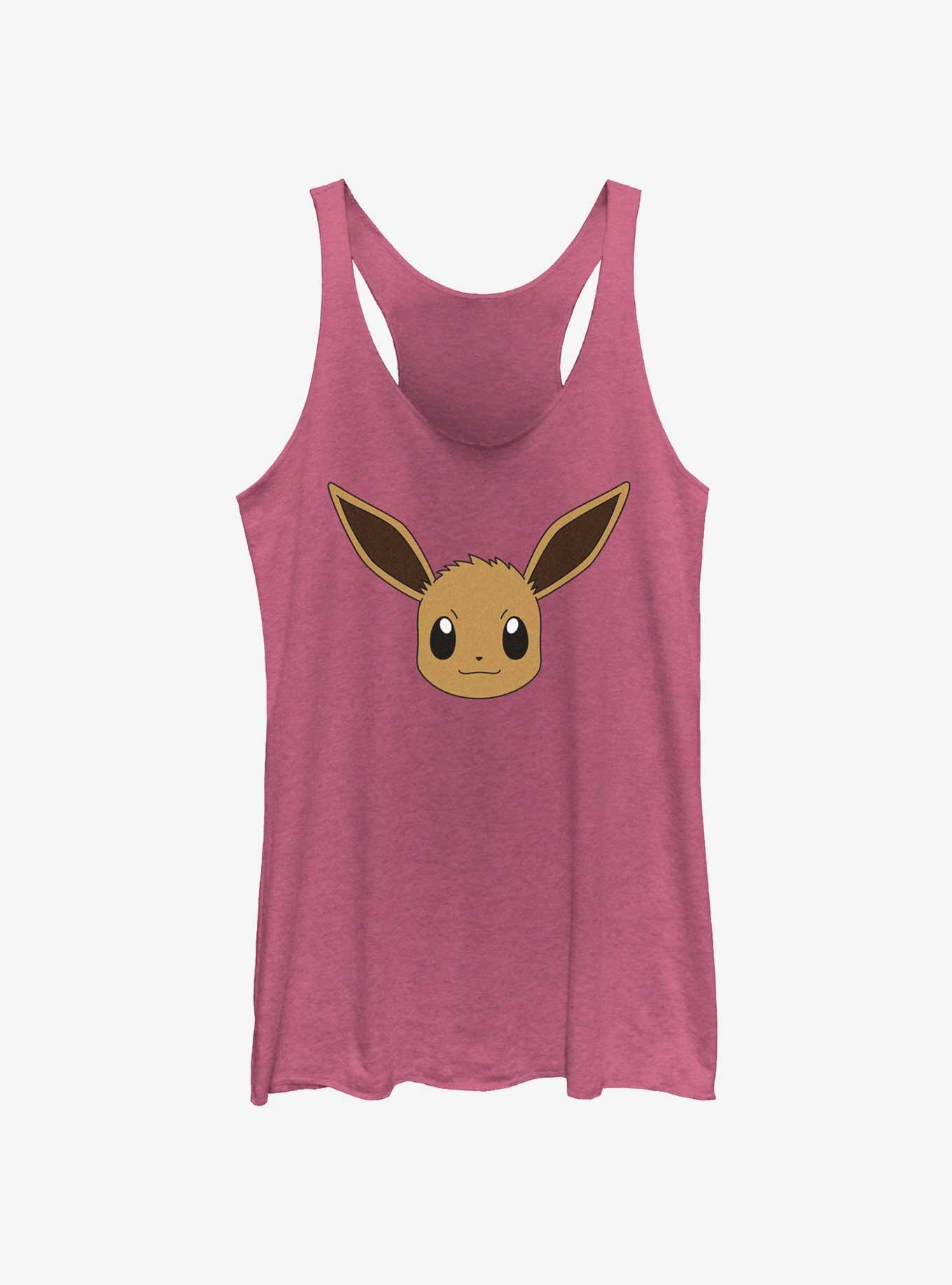 Pokemon Eevee Face Girls Tank, PINK HTR, hi-res