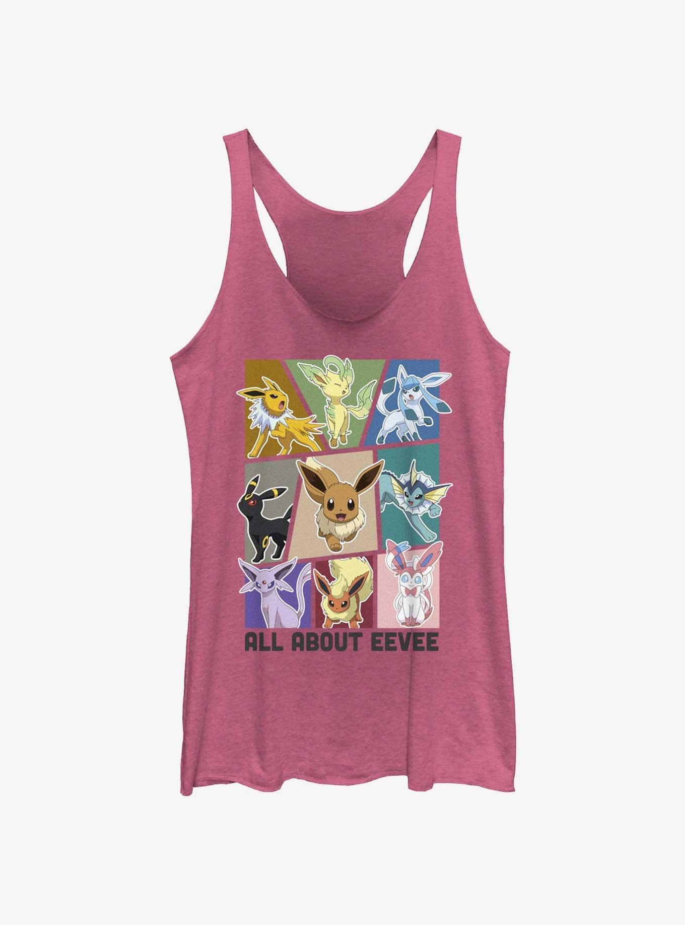 Pokemon Eeveelution Girls Tank, PINK HTR, hi-res