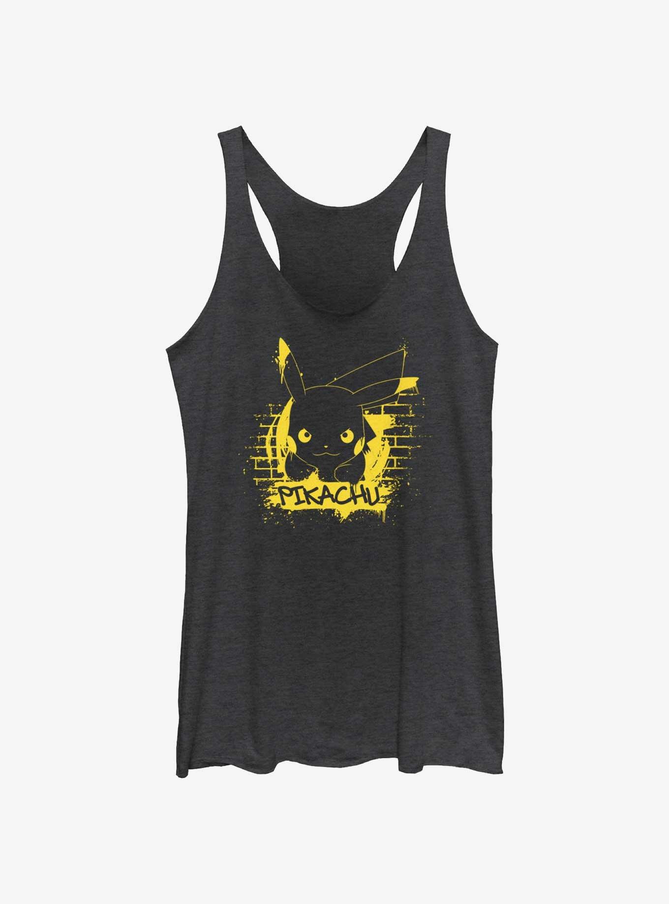 Pokemon Pikachu Graffiti Girls Tank, BLK HTR, hi-res