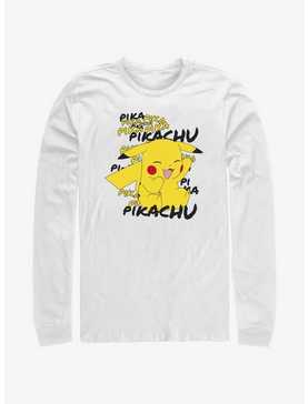 Pokemon Pikachu Laughing Long-Sleeve T-Shirt, , hi-res