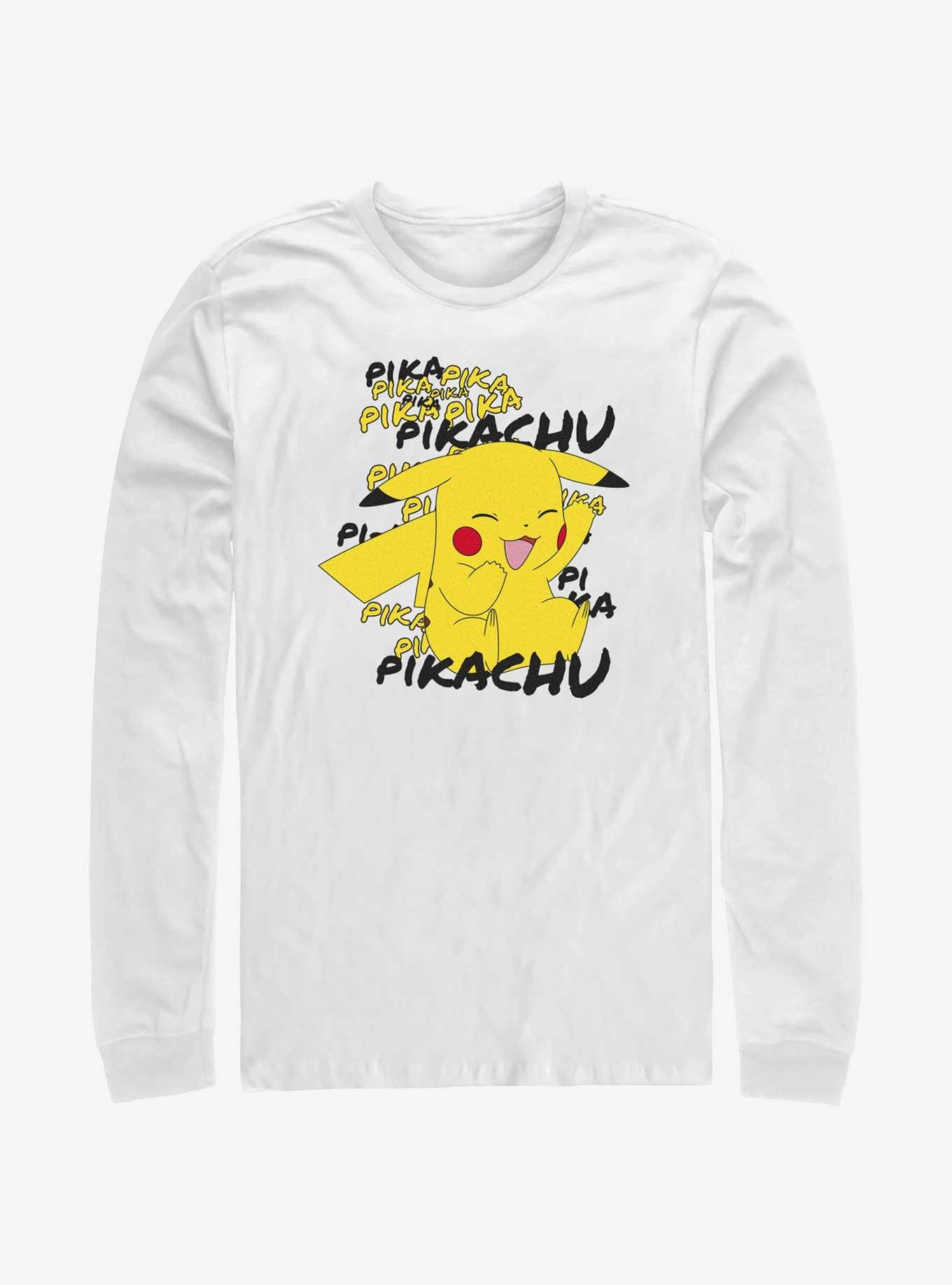 Pokemon Pikachu Laughing Long-Sleeve T-Shirt, , hi-res