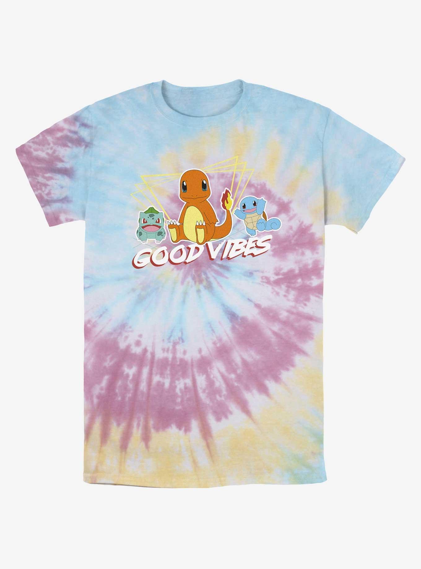 Pokemon Good Vibes Starter Pack Tie-Dye T-Shirt, , hi-res