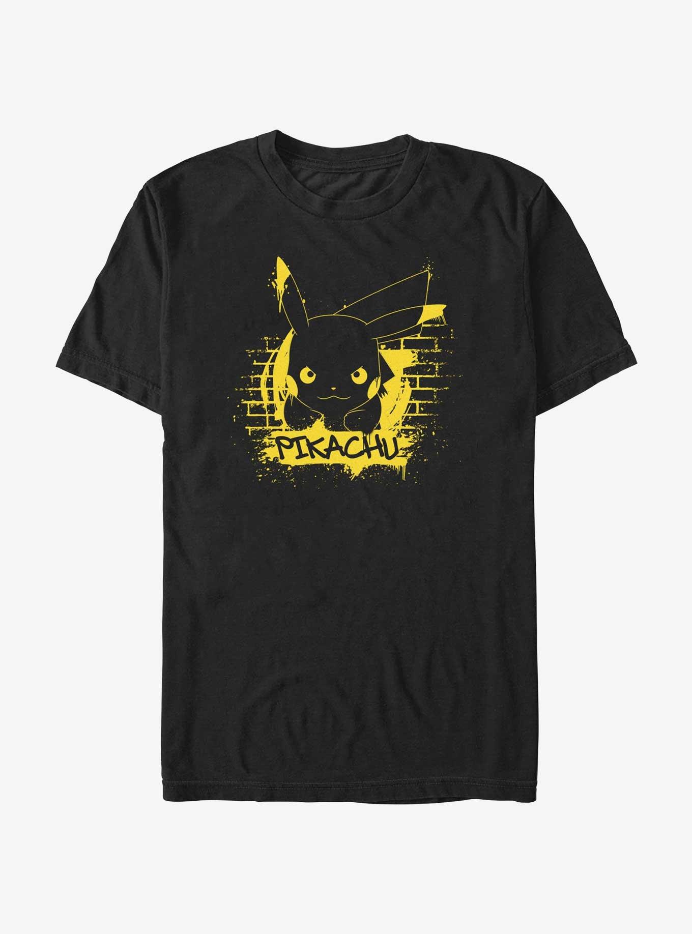 Pokemon Pikachu Graffiti T-Shirt, BLACK, hi-res