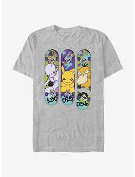 Pokemon Mewtwo, Pikachu, and Psyduck Skateboard Deck Art T-Shirt, , hi-res