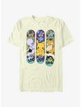 Pokemon Mewtwo, Pikachu, and Psyduck Skateboard Deck Art T-Shirt, NATURAL, hi-res