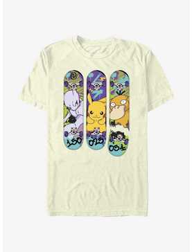 Pokemon Mewtwo, Pikachu, and Psyduck Skateboard Deck Art T-Shirt, , hi-res