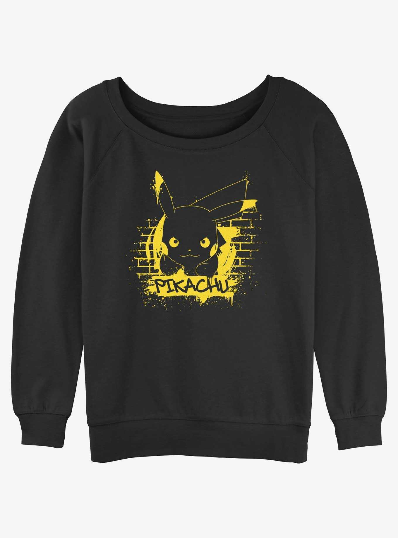 Pokemon Pikachu Graffiti Slouchy Sweatshirt, , hi-res
