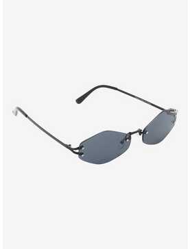 Black Frameless Sunglasses, , hi-res