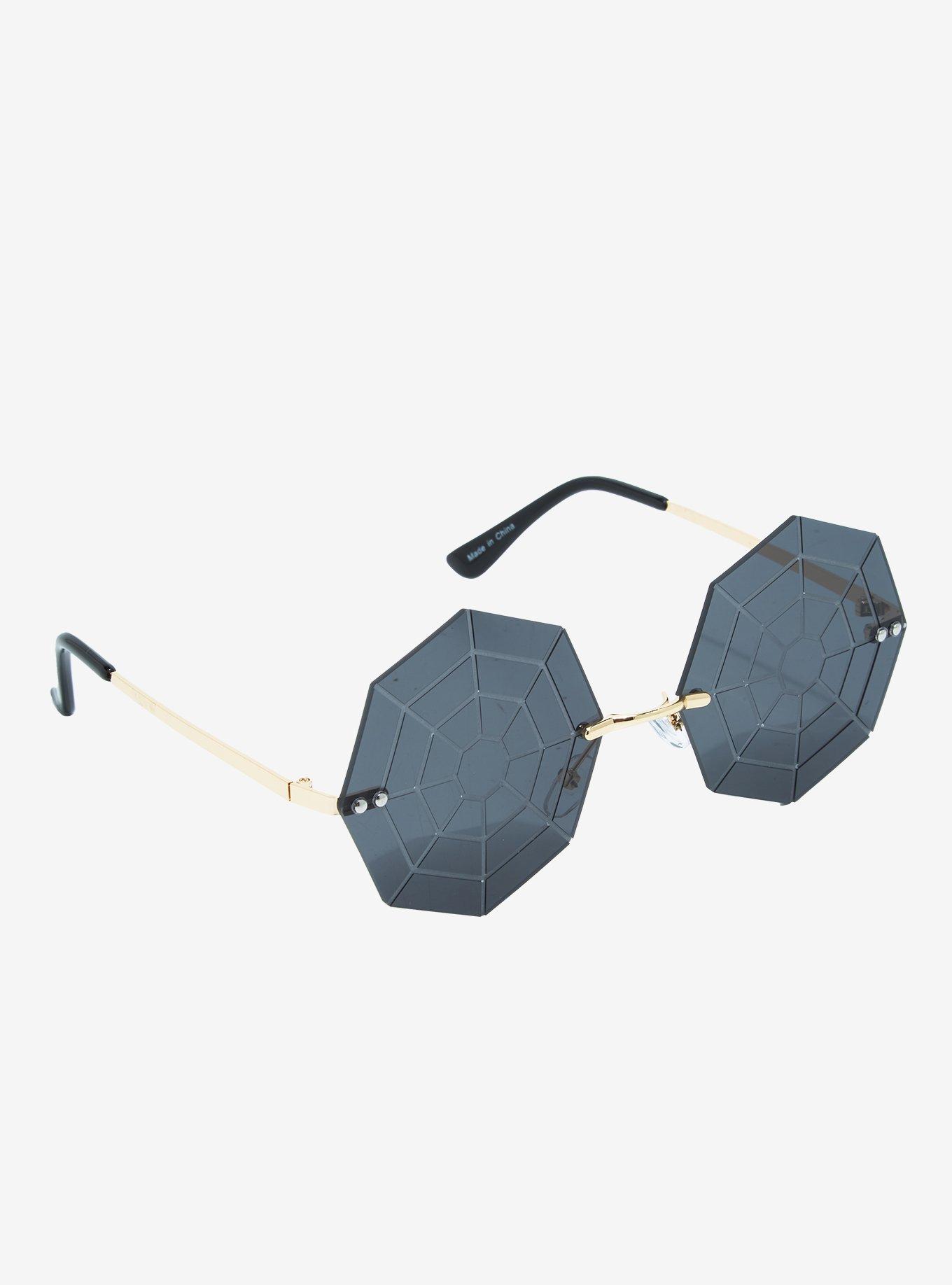 Black Spiderweb Sunglasses, , hi-res