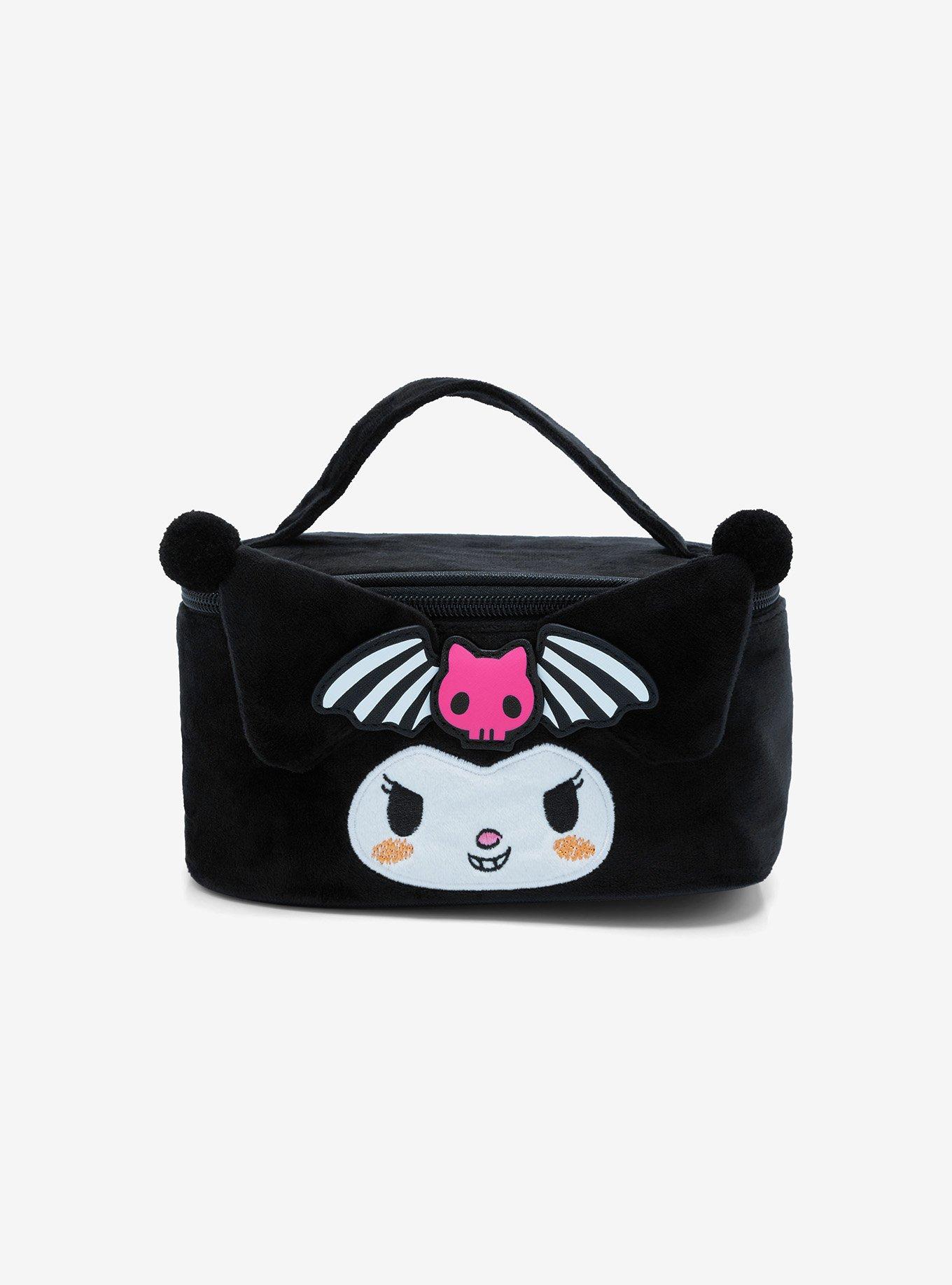 Kuromi Fuzzy Makeup Bag, , hi-res