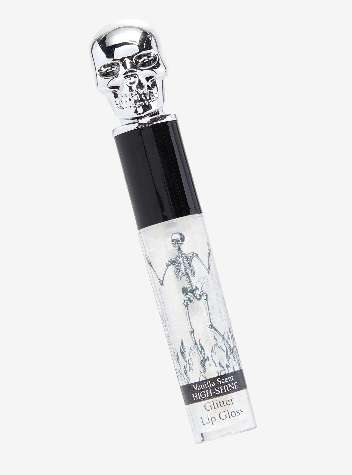 Skeleton Clear Glitter Lip Gloss, , hi-res