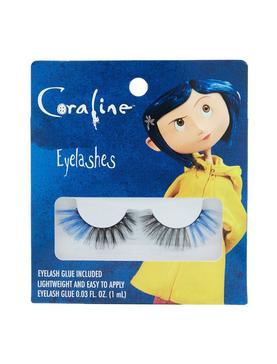 Coraline Black & Blue Faux Eyelashes, , hi-res