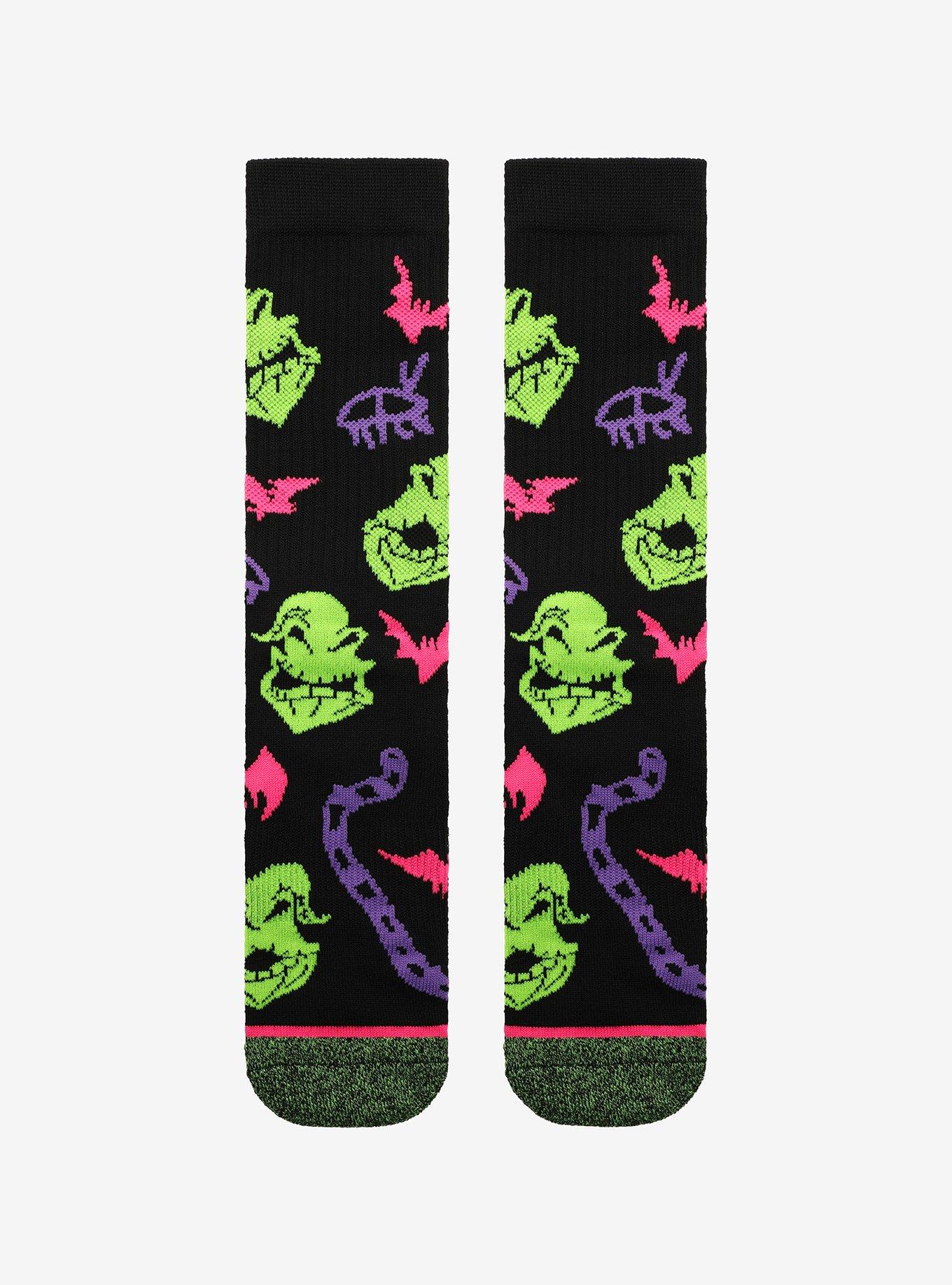 The Nightmare Before Christmas Oogie Boogie Neon Critters Crew Socks ...