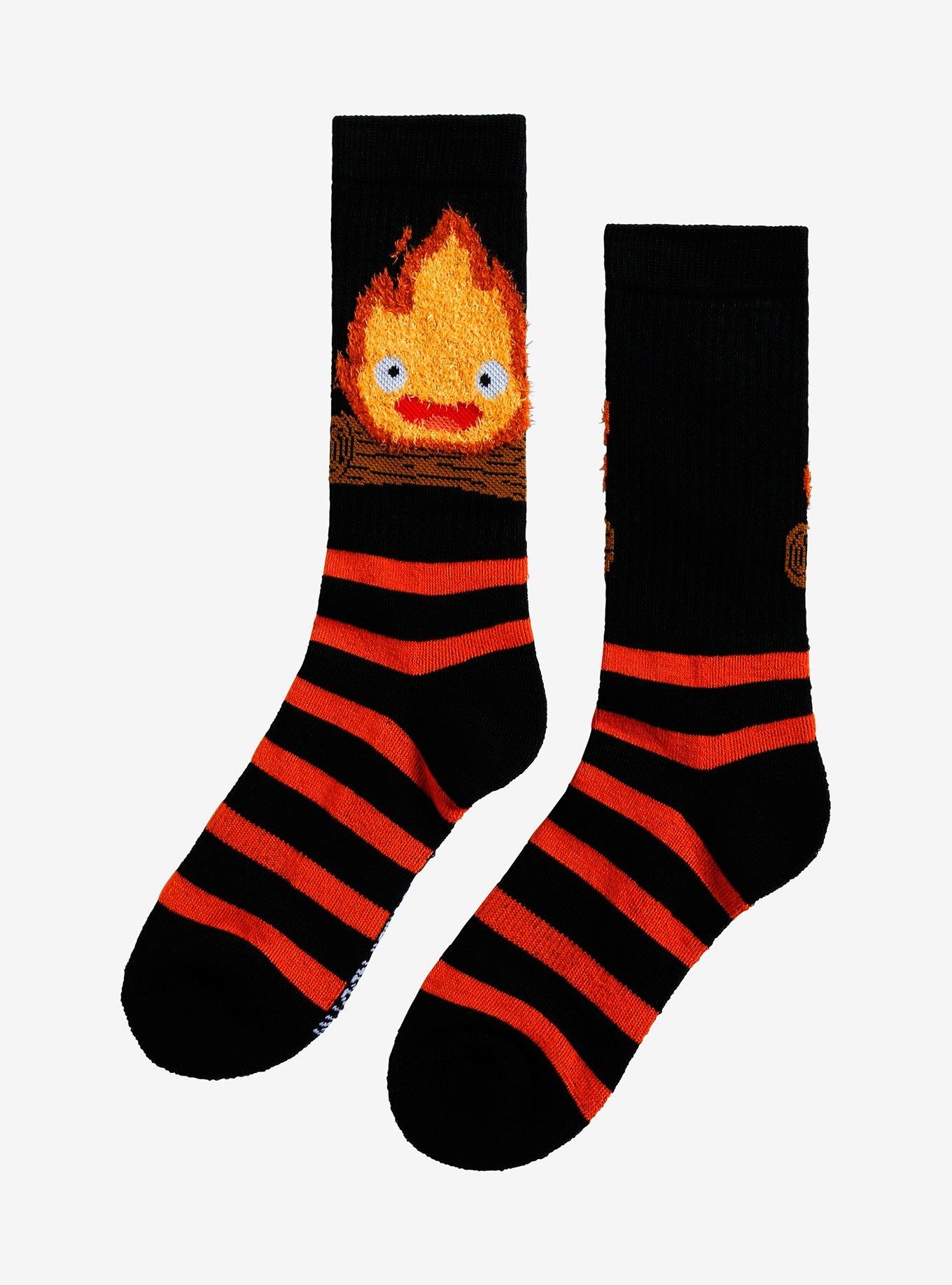 Studio Ghibli Howl's Moving Castle Calcifer Crew Socks