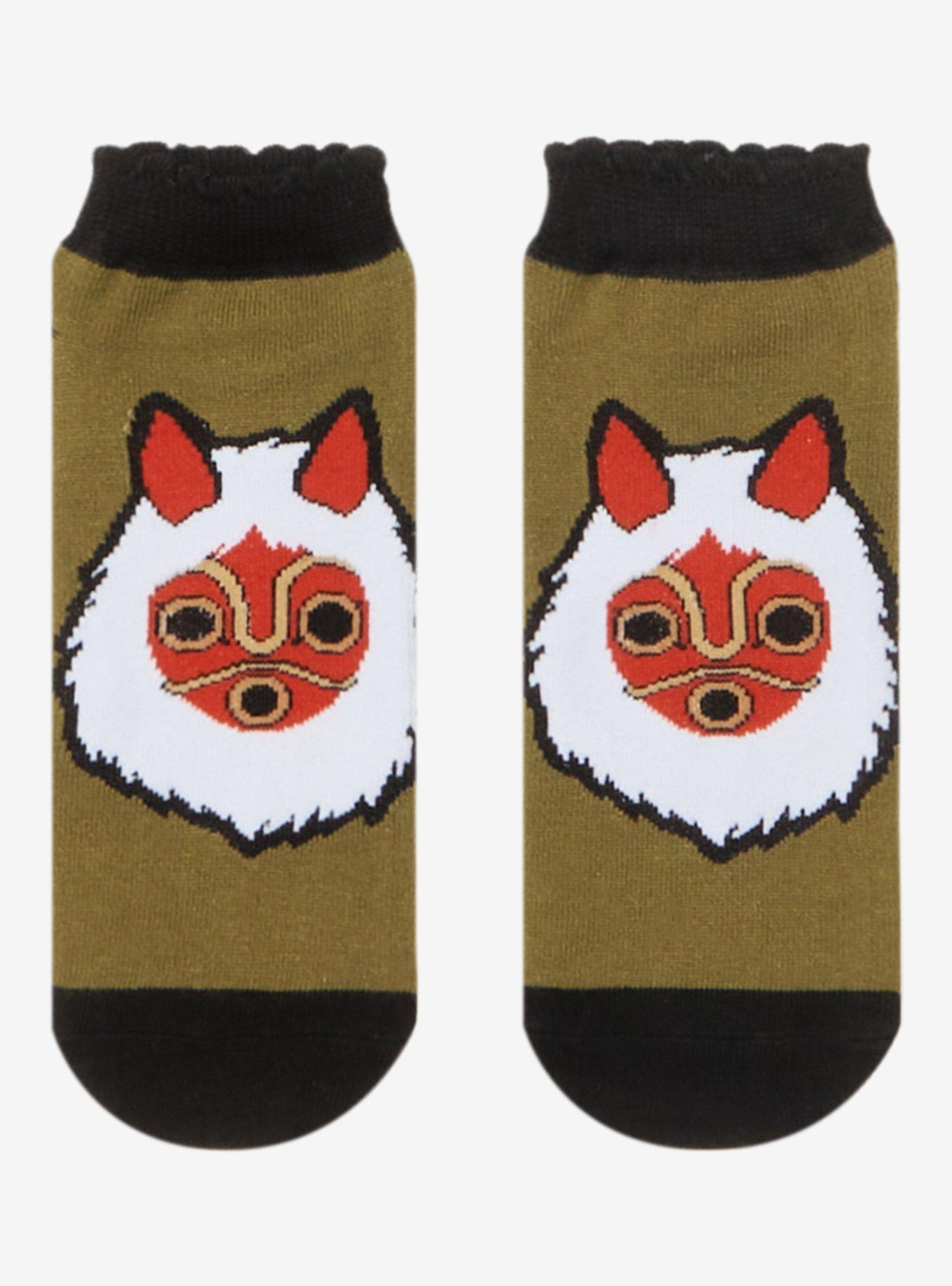 Studio Ghibli Princess Mononoke Mask Ruffle No-Show Socks, , hi-res