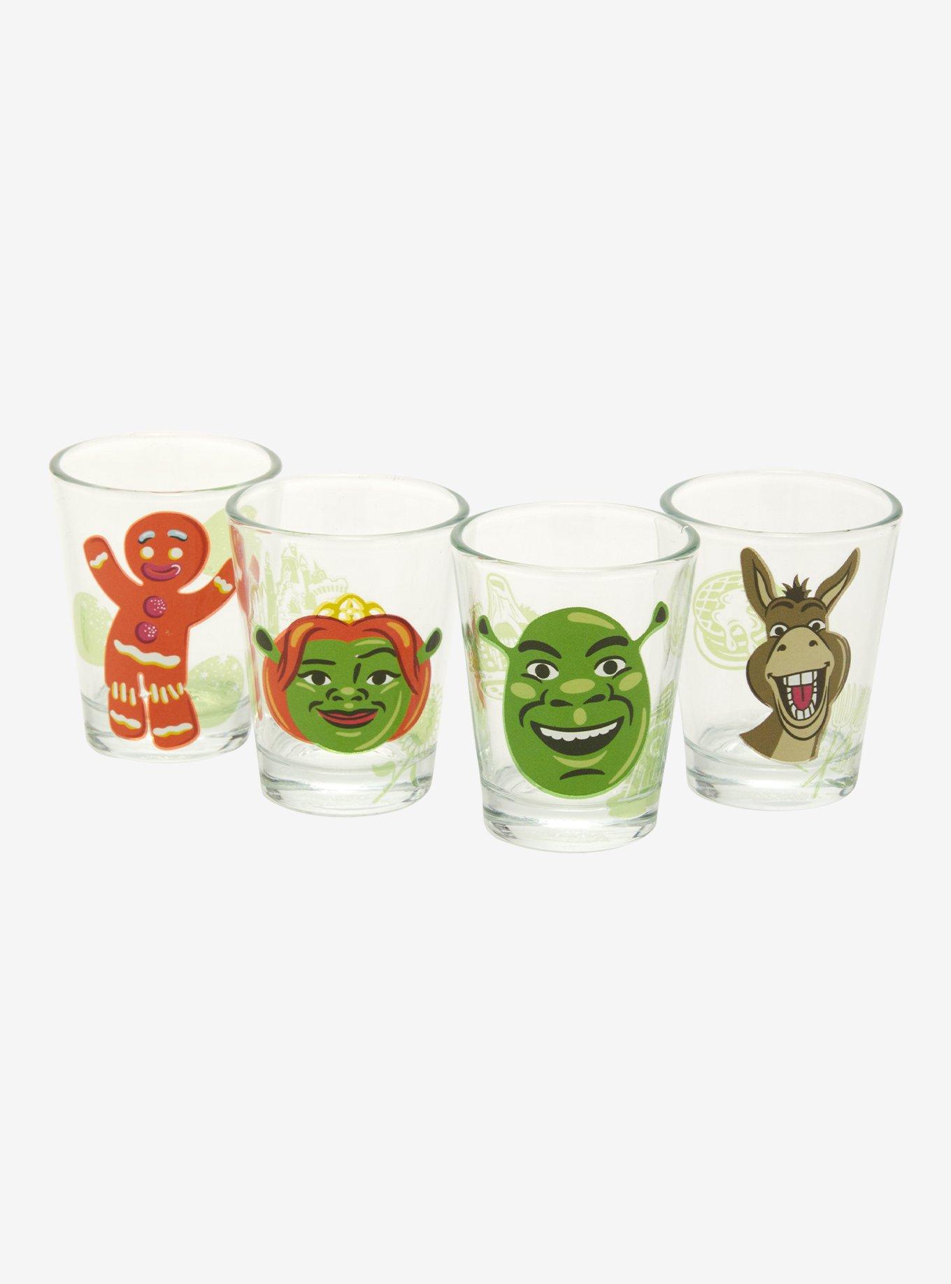 Silver Buffalo Shrek Characters 1.5-ounce Mini Shot Glasses
