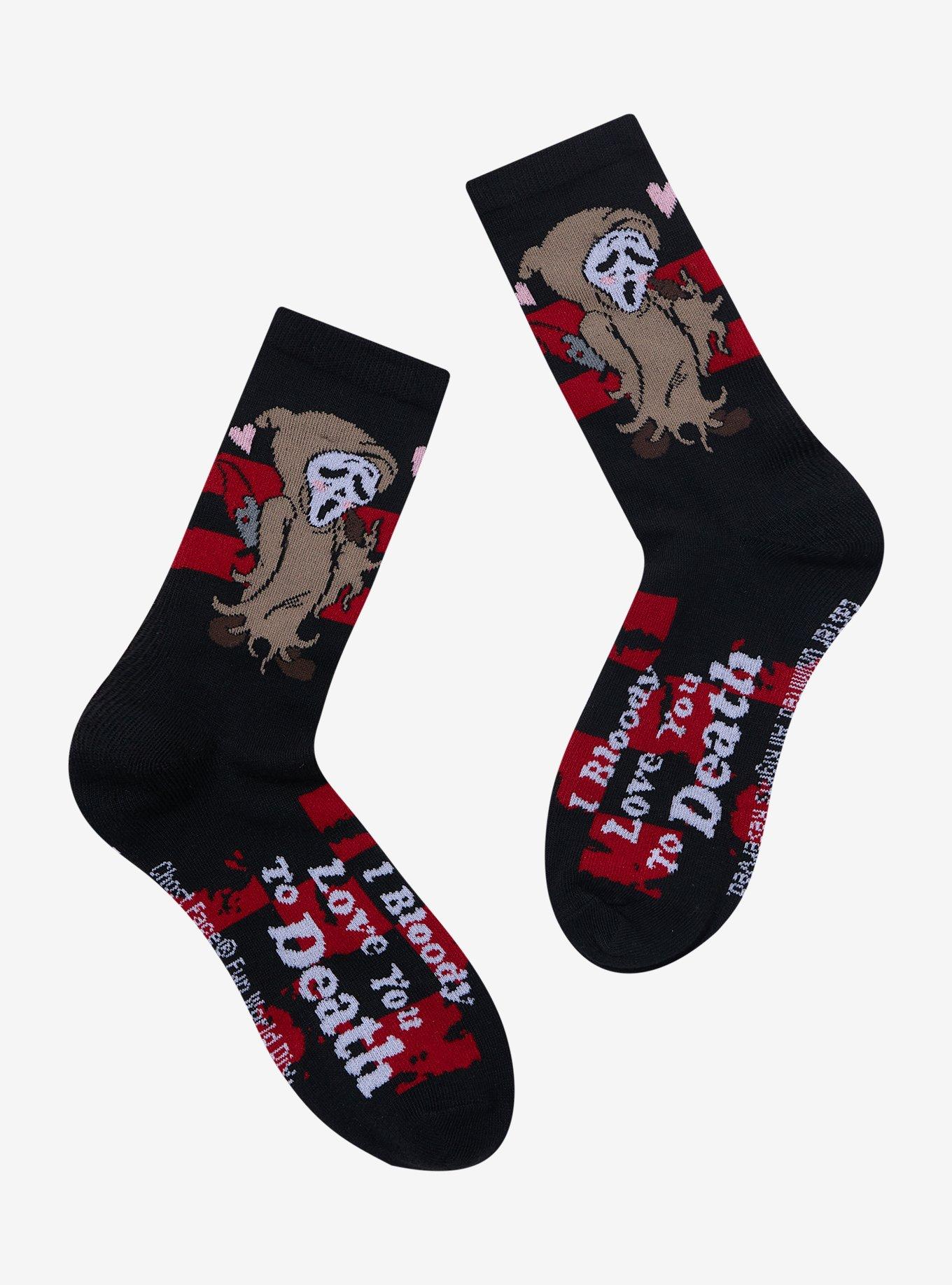 Scream Ghost Face Chibi Varsity Crew Socks, , hi-res