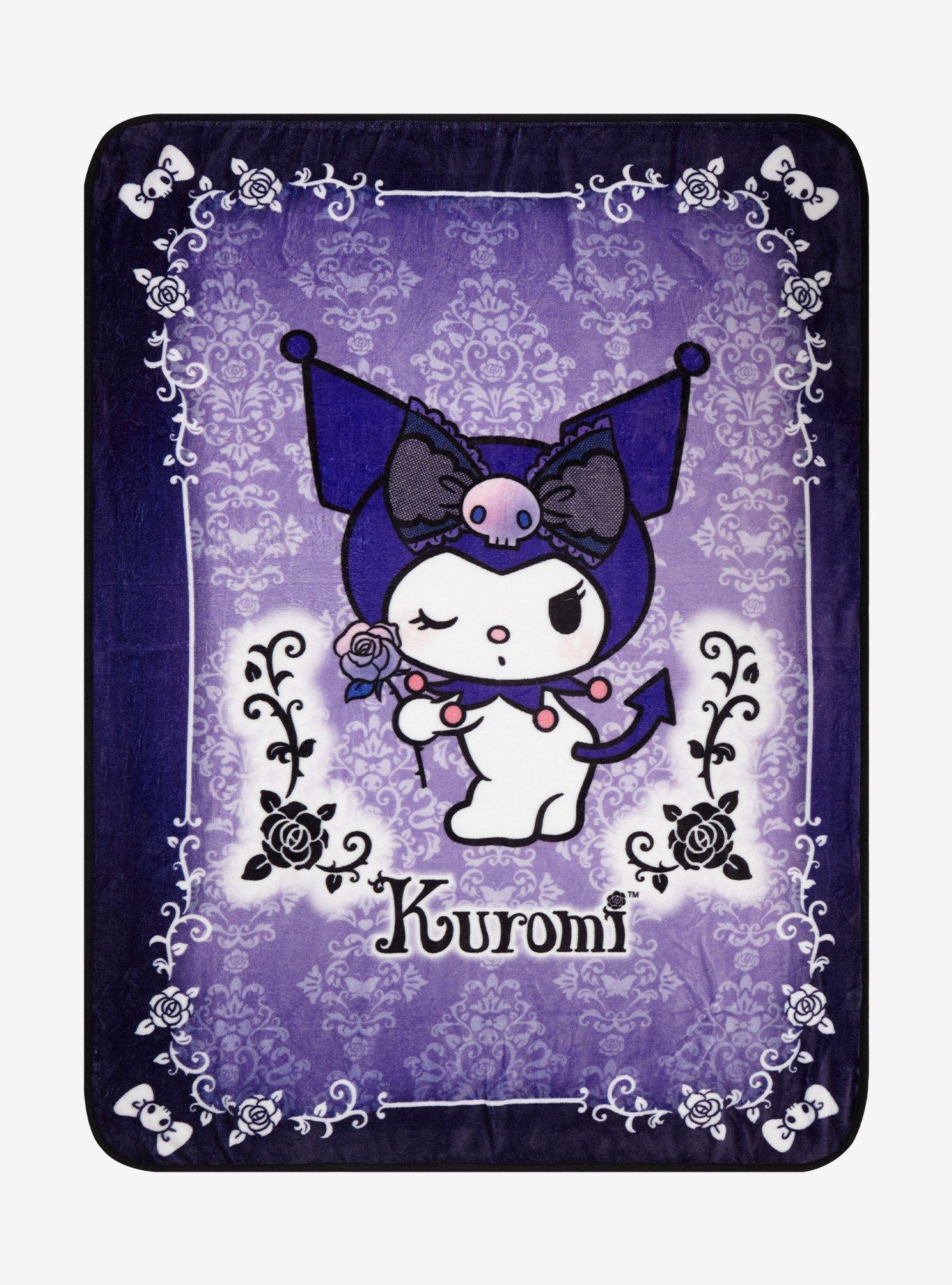 Kuromi Dark Rose Throw Blanket Hot Topic