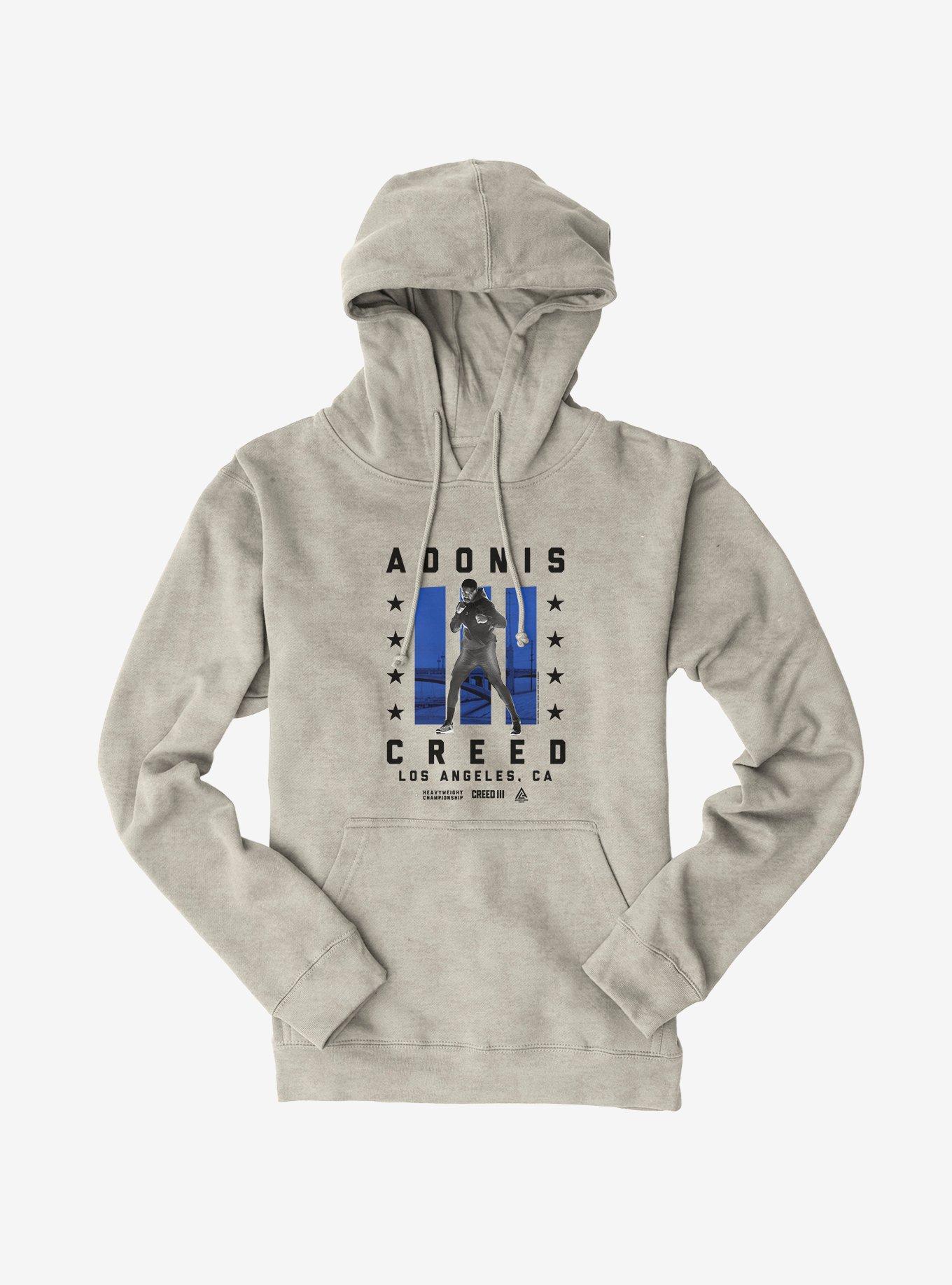 Creed III Adonis Creed LA Heavyweight Championship Hoodie WHITE Hot Topic