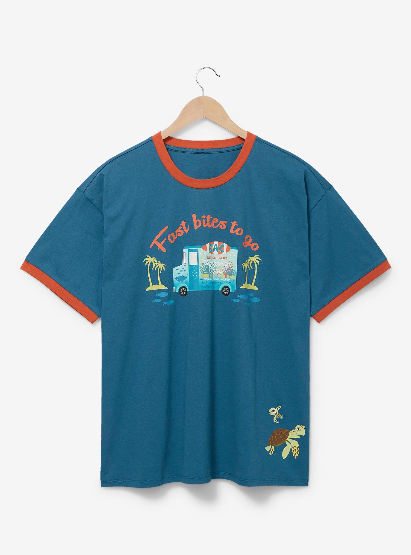 Disney Pixar Finding Nemo Food Truck Ringer Plus Size T-Shirt - BoxLunch Exclusive, BLUE, hi-res