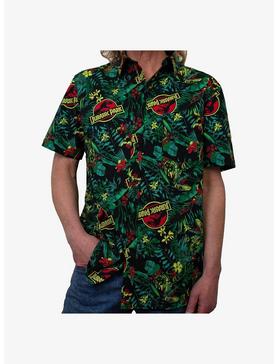 Jurassic Park Tropical Raptor Woven Button-Up, , hi-res