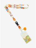 Loungefly Disney Winnie the Pooh Pooh Bear & Friends Pumpkin Patch Allover Print Lanyard - BoxLunch Exclusive, , hi-res