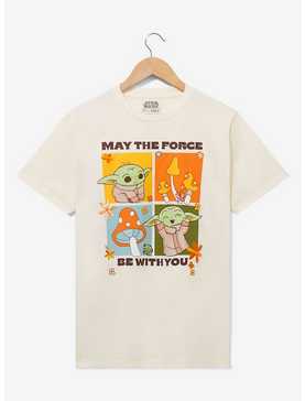 Star Wars The Mandalorian Grogu Mushroom Squares Women's T-Shirt - BoxLunch Exclusive, , hi-res