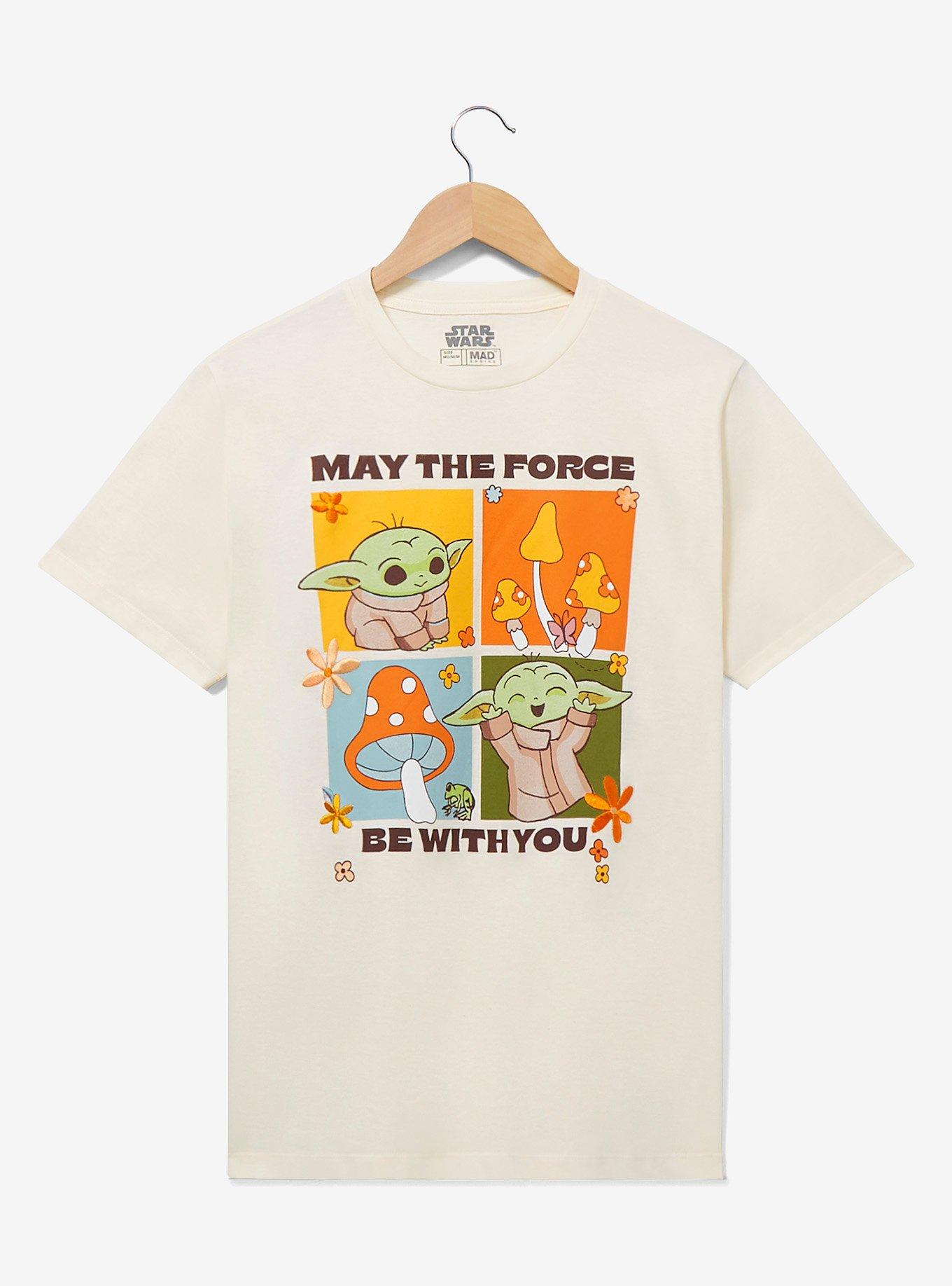 Star Wars The Mandalorian Grogu Mushroom Squares Women's T-Shirt - BoxLunch Exclusive, , hi-res