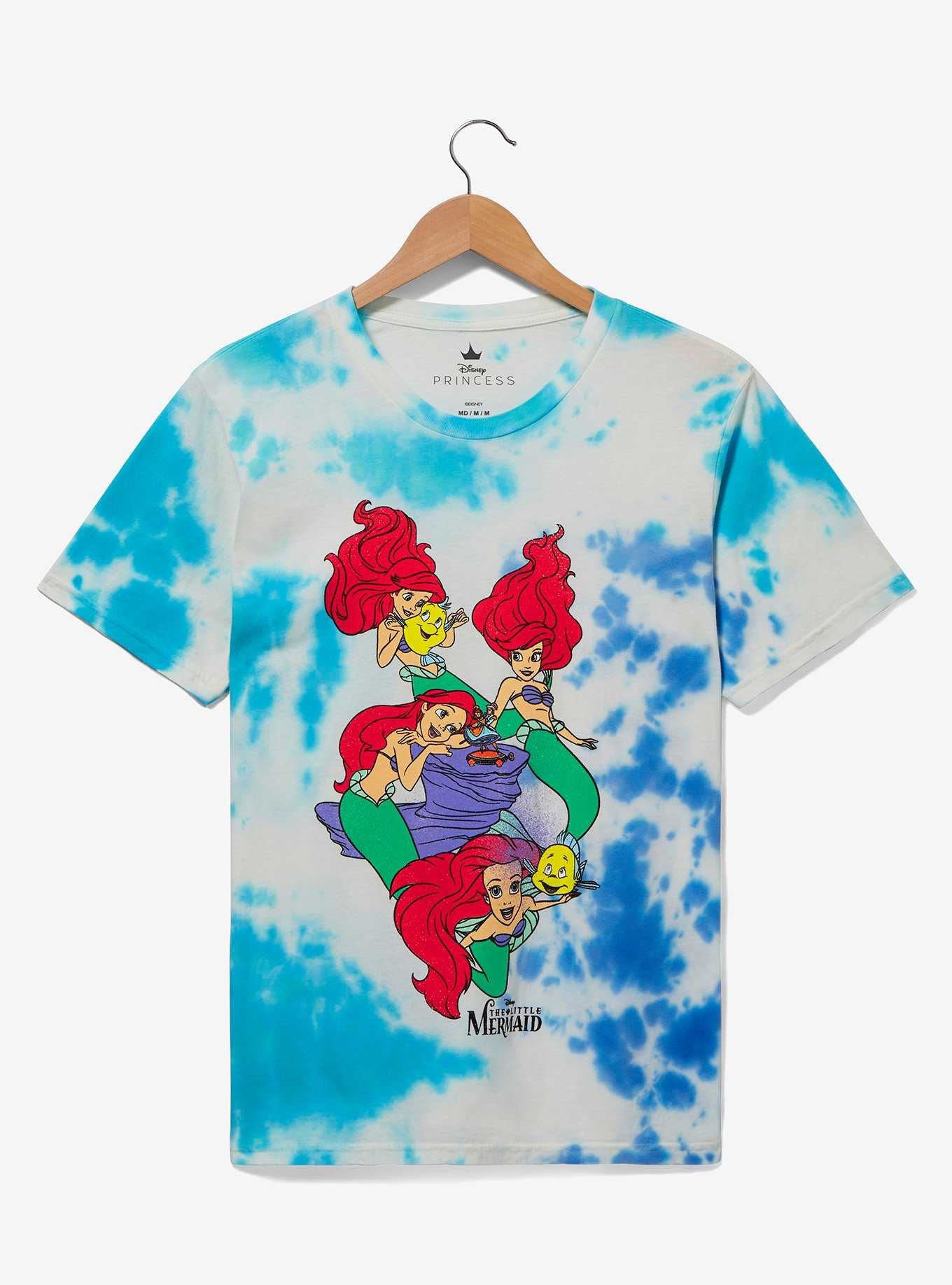 Disney The Little Mermaid Ariel Multi-Pose Tie-Dye Women's T-Shirt - BoxLunch Exclusive, , hi-res