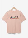 Disney Mickey Mouse & Friends Floral Women's T-Shirt - BoxLunch Exclusive, LIGHT PINK, hi-res