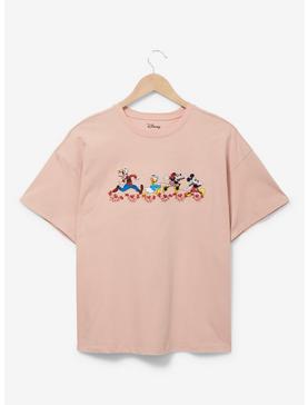 Disney Mickey Mouse & Friends Floral Women's T-Shirt - BoxLunch Exclusive, , hi-res