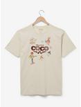 Our Universe Disney Pixar Coco Character Sketches T-Shirt - BoxLunch Exclusive, BEIGE, hi-res