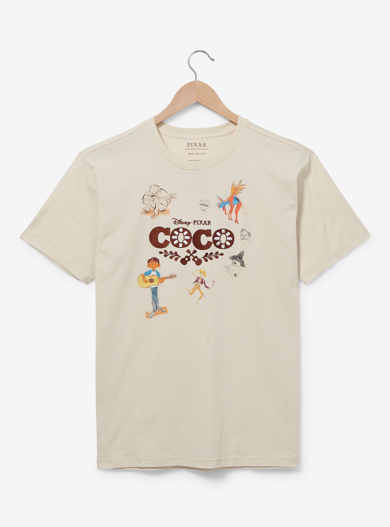 Our Universe Disney Pixar Coco Character Sketches T-Shirt - BoxLunch Exclusive, BEIGE, hi-res