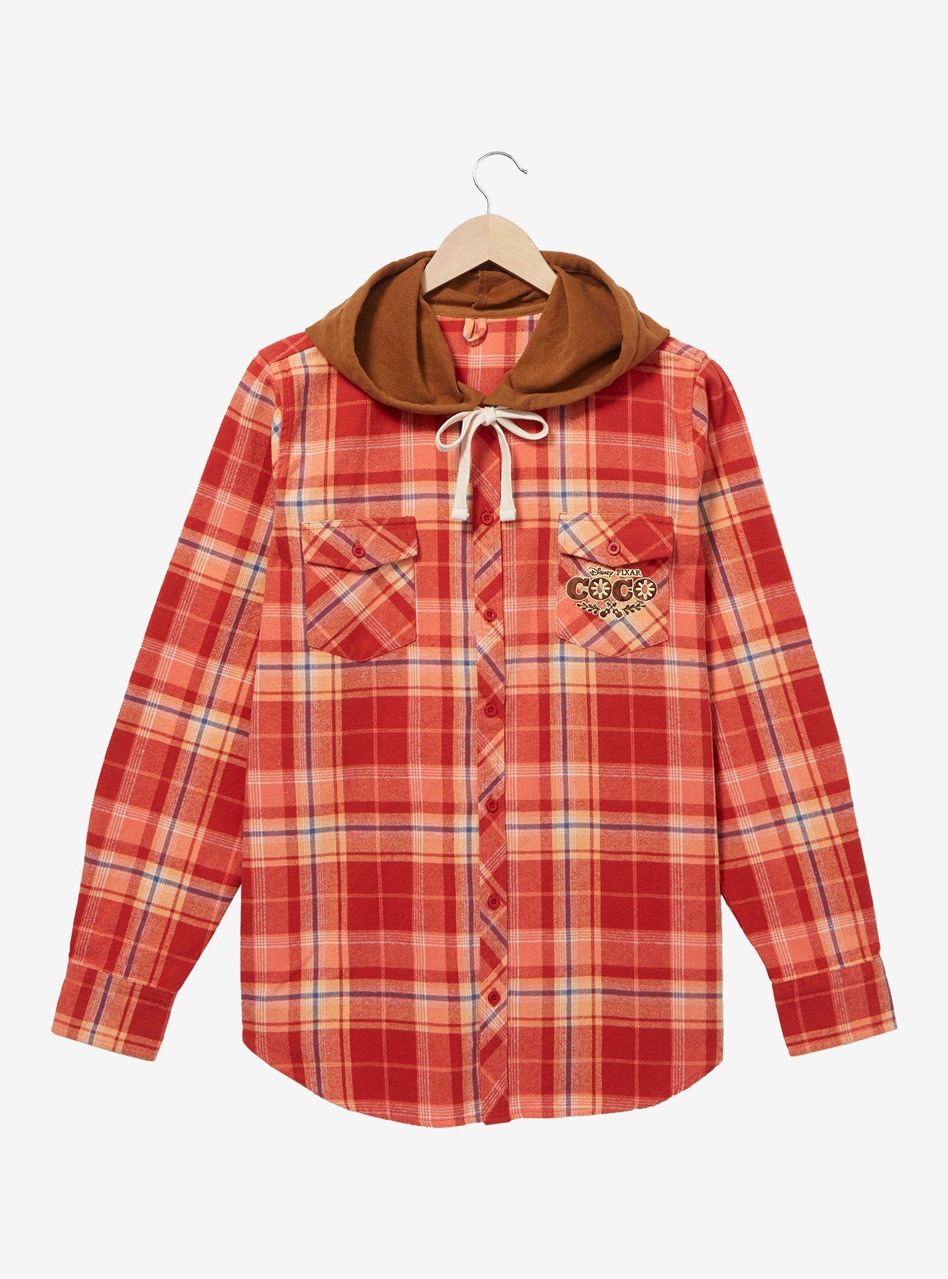 Disney Pixar Coco Miguel Poster Hooded Flannel - BoxLunch Exclusive, MULTI, hi-res