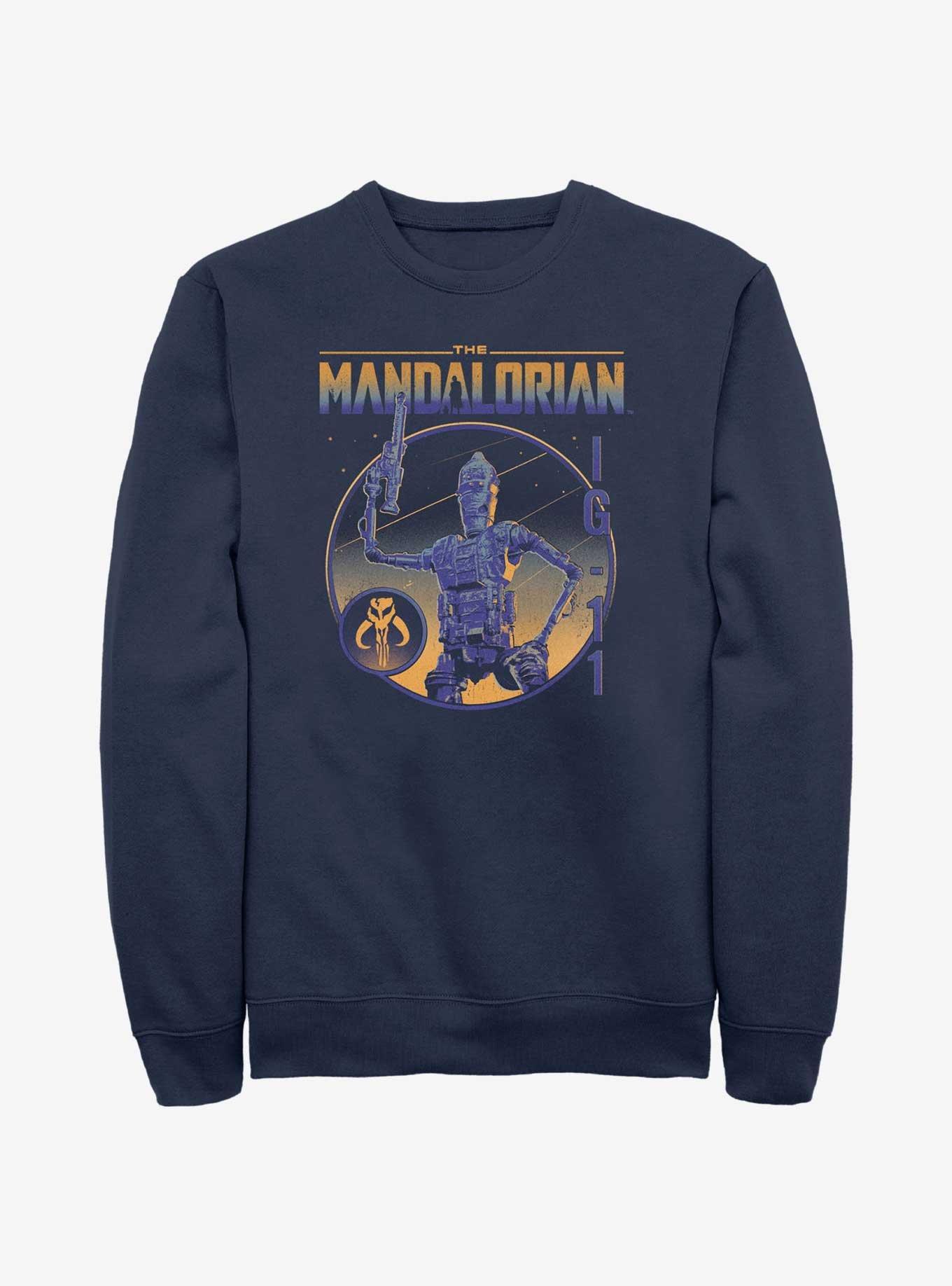 Star Wars The Mandalorian IG-11 Statue Sweatshirt, NAVY, hi-res