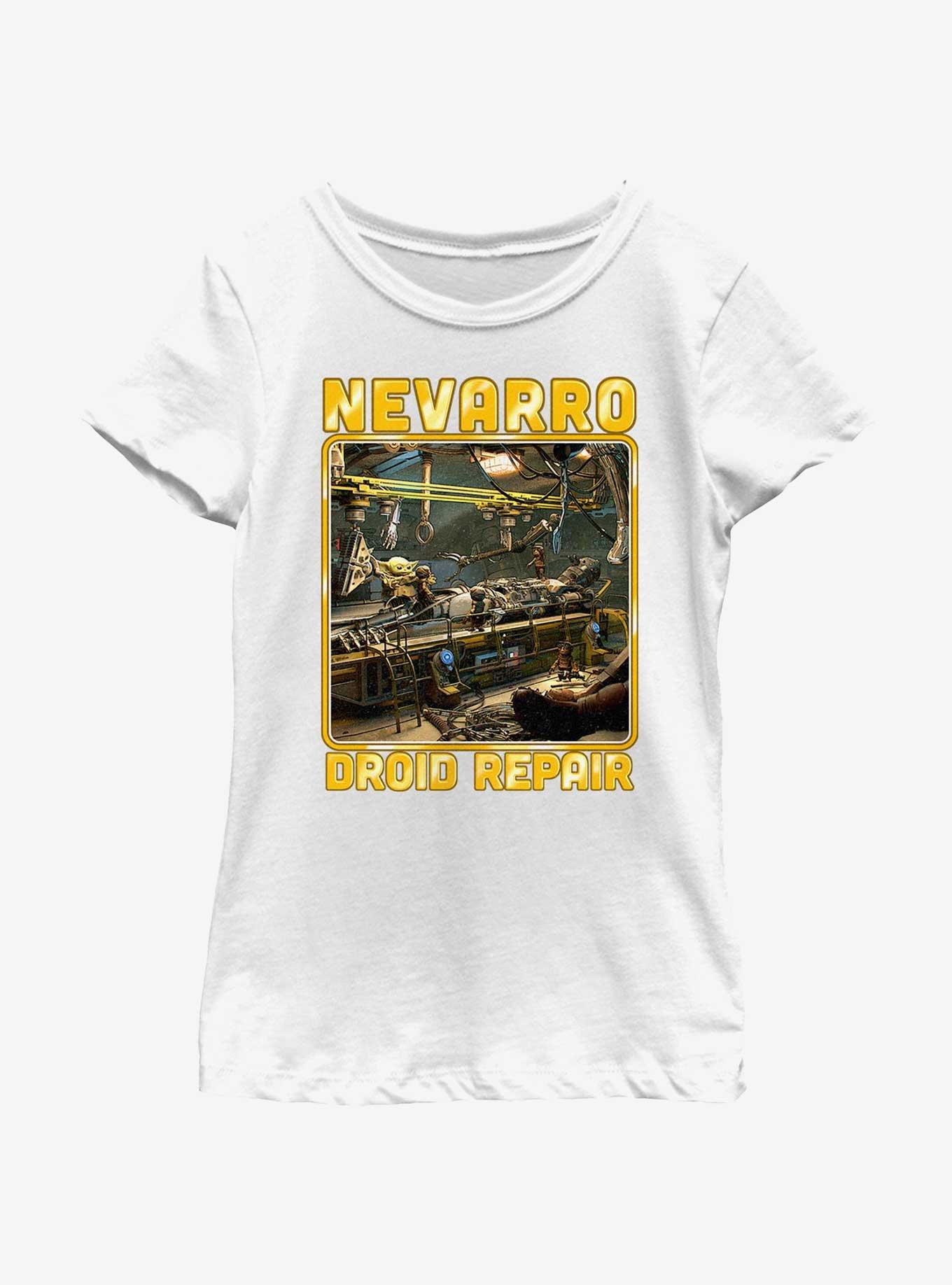 Star Wars The Mandalorian The Mandalorian Nevarro Droid Repair Youth Girls T-Shirt, WHITE, hi-res