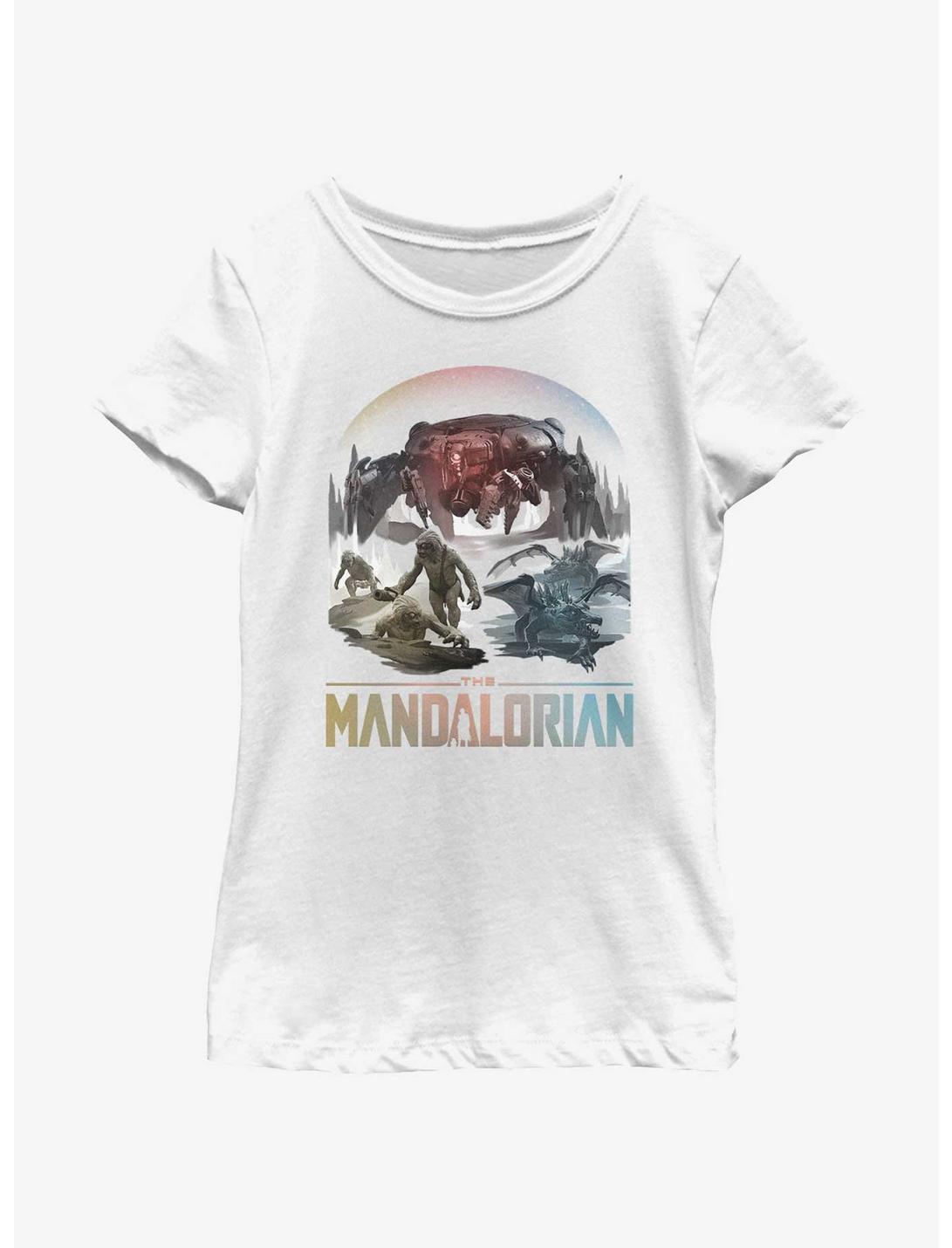 Star Wars The Mandalorian The Living Waters in the Mines of Mandalore Youth Girls T-Shirt, WHITE, hi-res