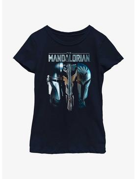 Plus Size Star Wars The Mandalorian Din Djarin & Bo-Katan Mythosaur Youth Girls T-Shirt BoxLunch Web Exclusive, , hi-res