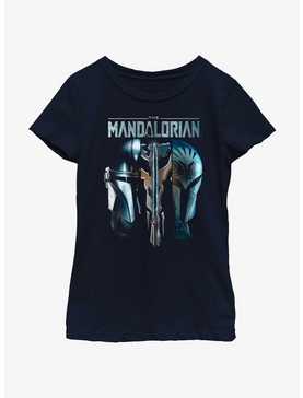 Star Wars The Mandalorian Din Djarin & Bo-Katan Mythosaur Youth Girls T-Shirt BoxLunch Web Exclusive, , hi-res