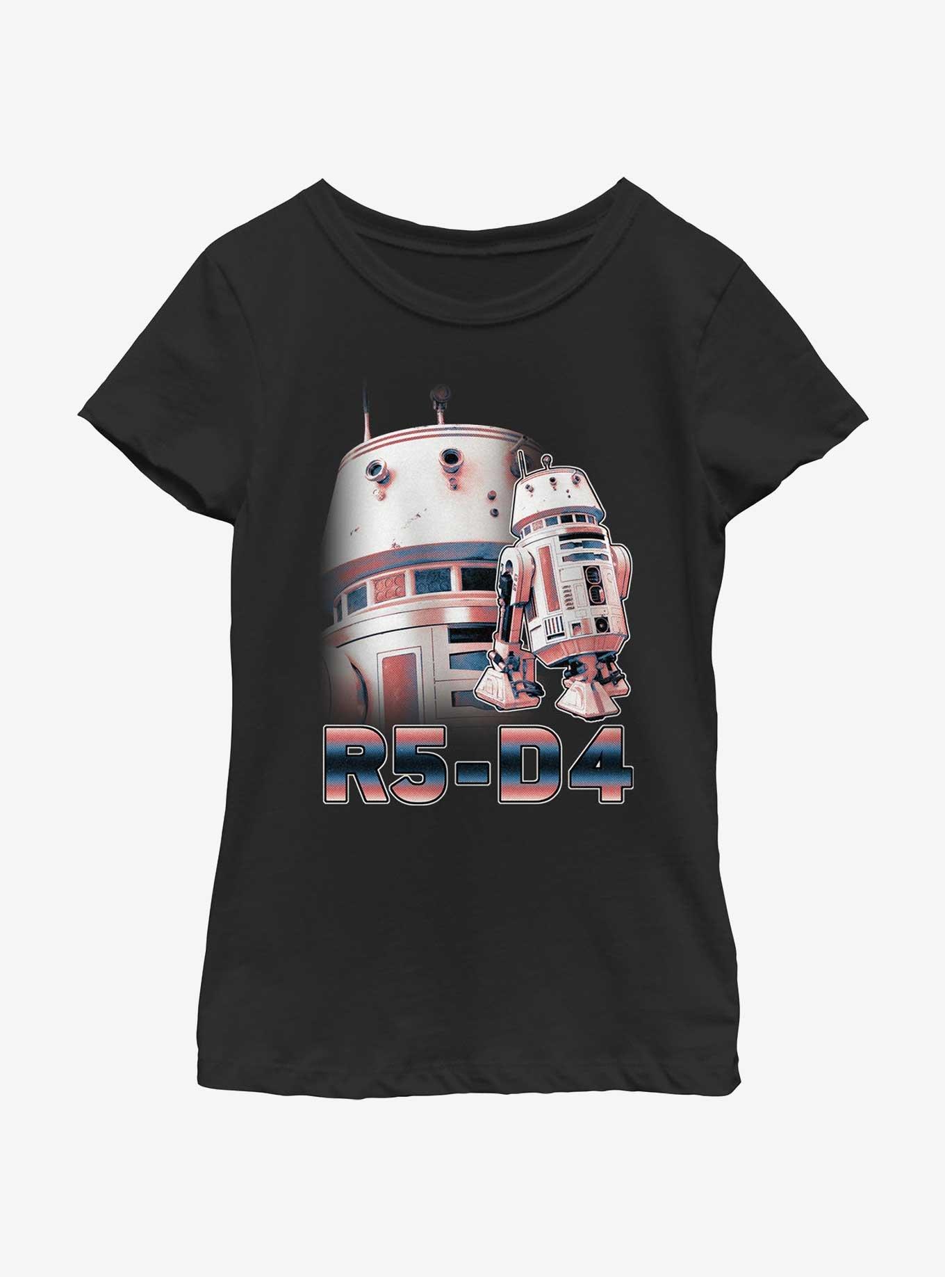 Star Wars The Mandalorian Droid R5-D4 Youth Girls T-Shirt, BLACK, hi-res