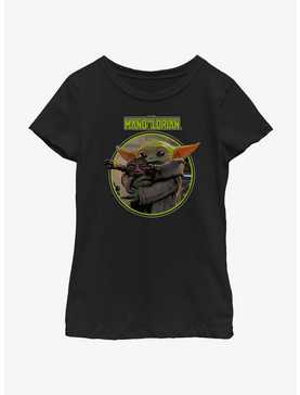 Star Wars The Mandalorian Grogu Hugging An Anzellan Youth Girls T-Shirt BoxLunch Web Exclusive, , hi-res