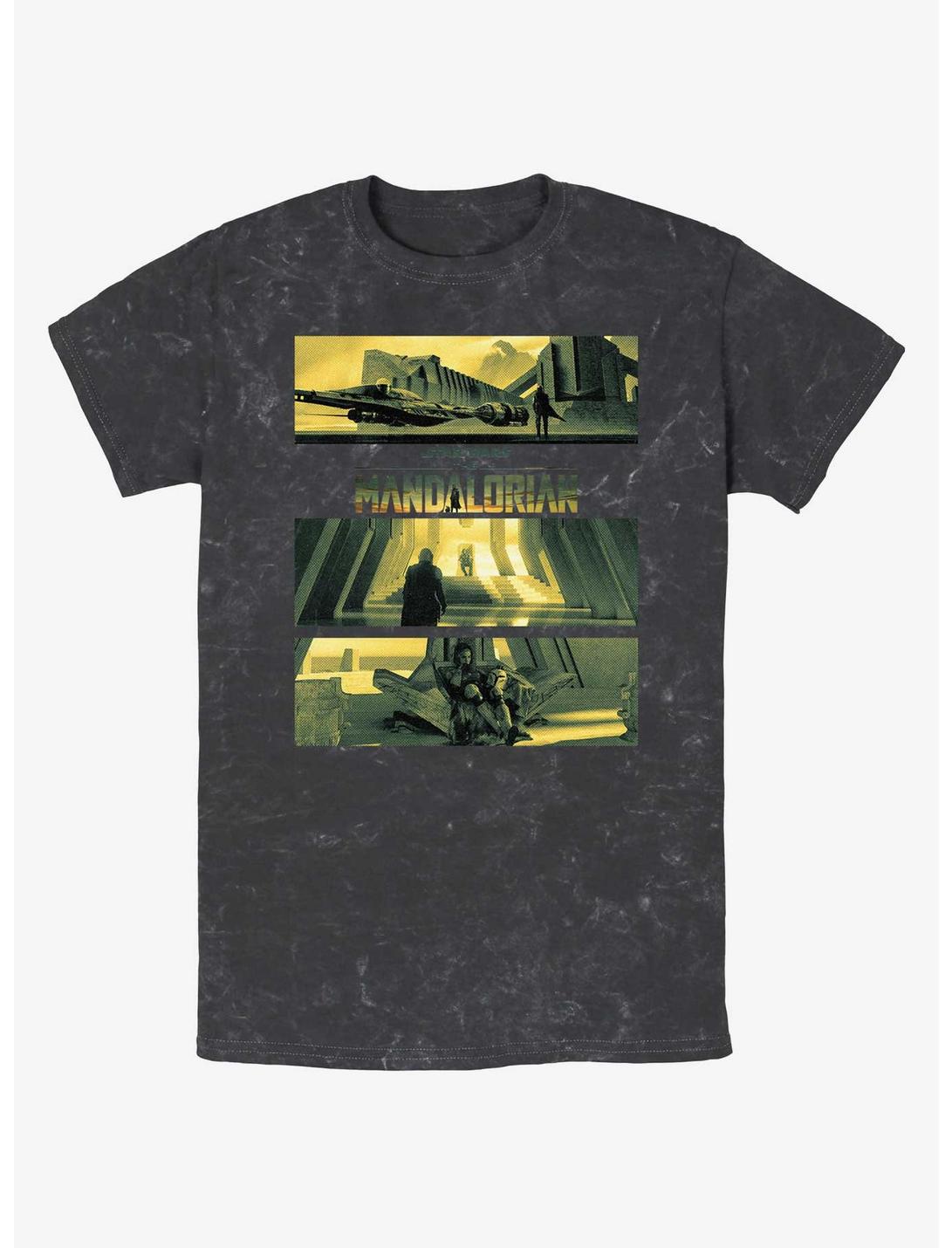 Star Wars The Mandalorian Bo-Katan's Castle On Kalevala Mineral Wash T-Shirt, BLACK, hi-res