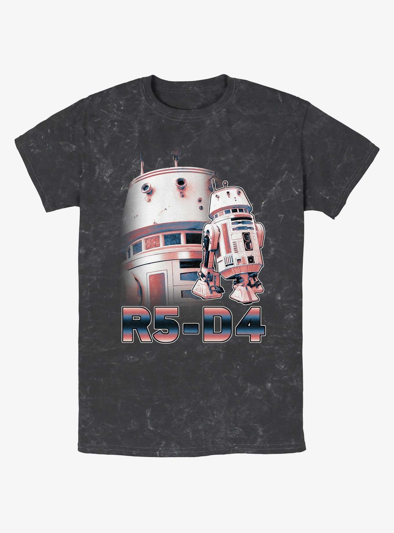 Star Wars The Mandalorian Droid R5-D4 Mineral Wash T-Shirt, BLACK, hi-res