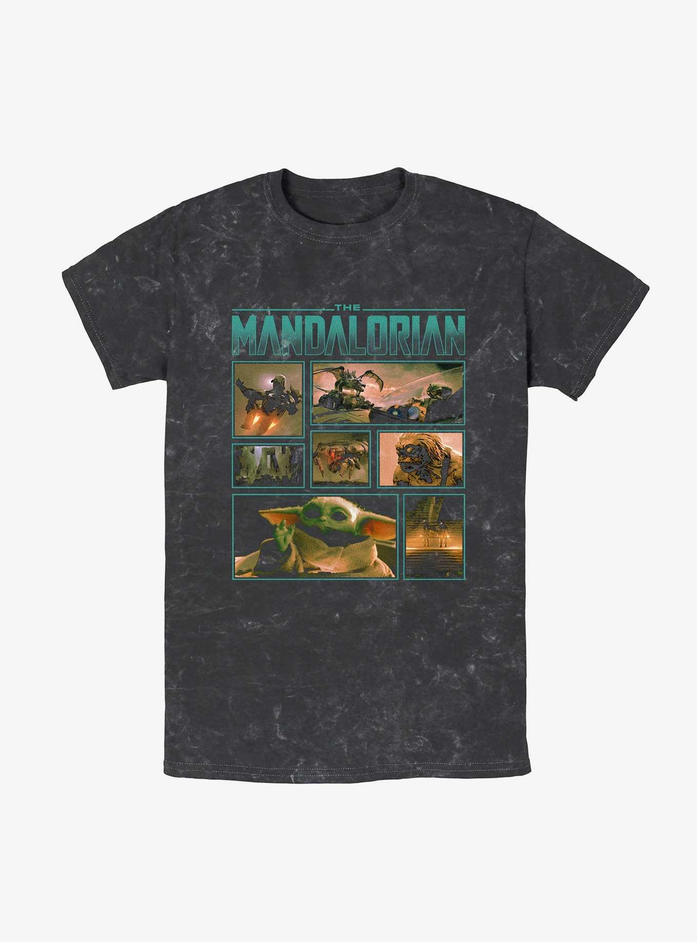 Star Wars The Mandalorian Adventures Through The Mines of Mandalore Mineral Wash T-Shirt, BLACK, hi-res