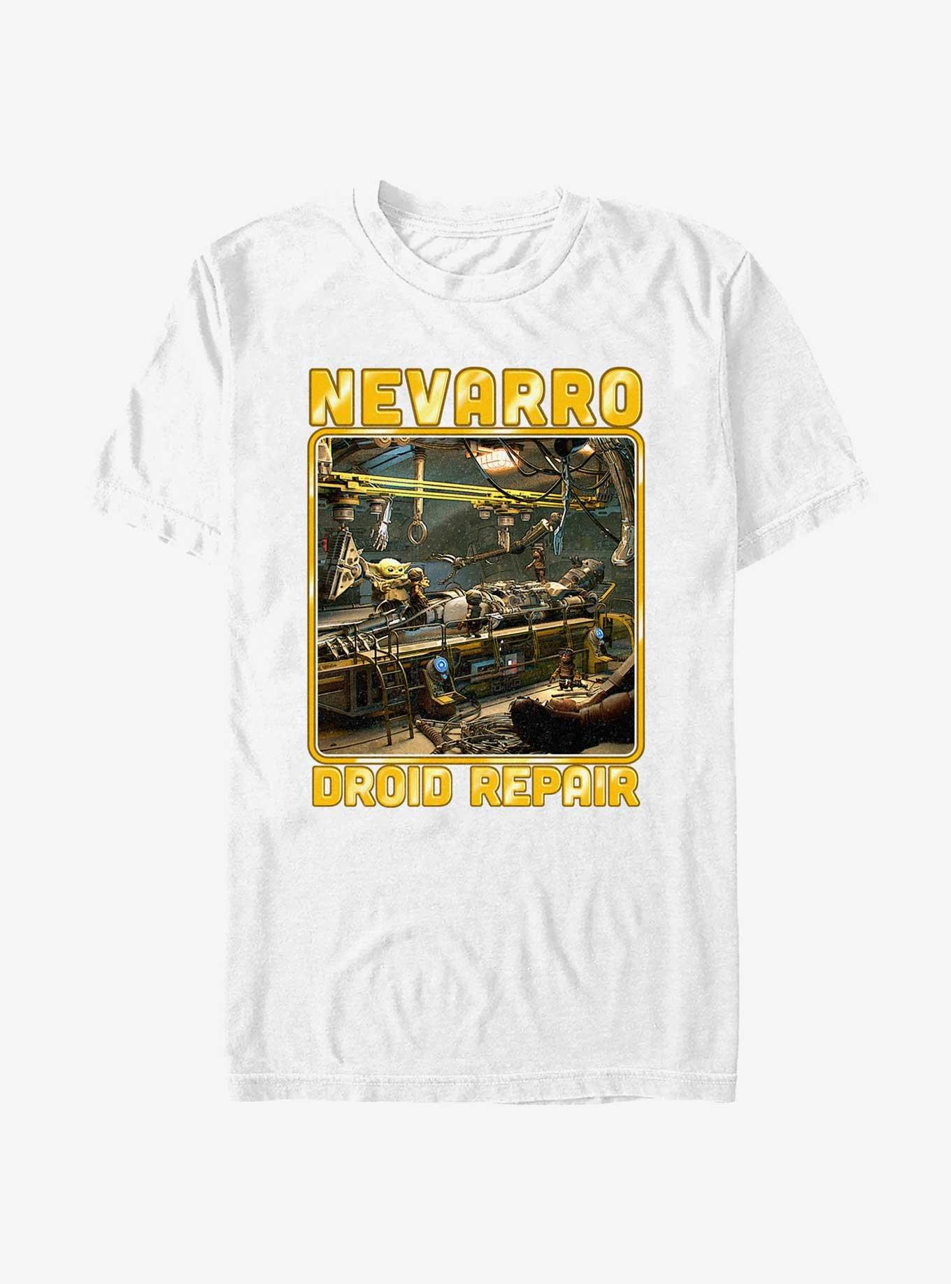 Star Wars The Mandalorian The Mandalorian Nevarro Droid Repair T-Shirt, WHITE, hi-res