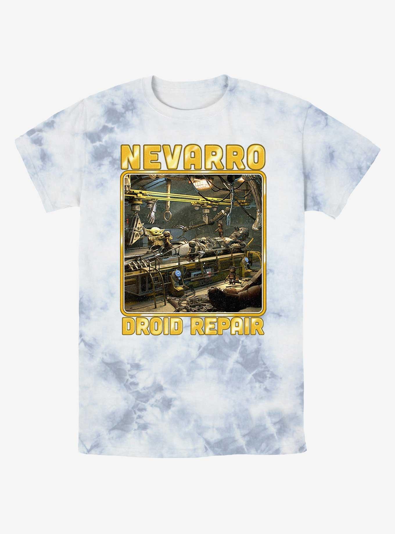 Star Wars The Mandalorian The Mandalorian Nevarro Droid Repair Tie-Dye T-Shirt, WHITEBLUE, hi-res