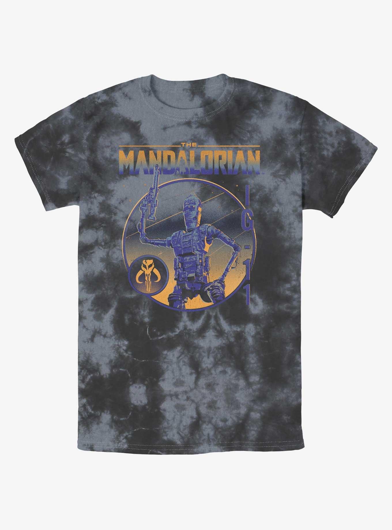 Star Wars The Mandalorian IG-11 Statue Tie-Dye T-Shirt, BLKCHAR, hi-res